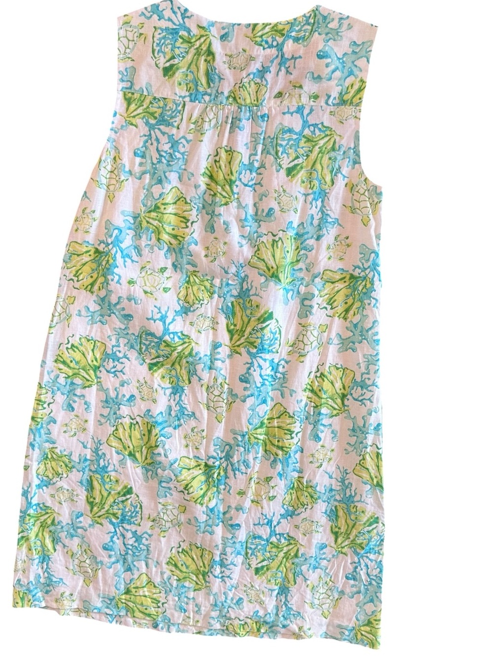 J.Jill J. Jill Ocean Turtle Reed Linen Shift Dress Size Small - Picture 3 of 8